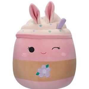 Squishmallow 8" Suey Shake Spring Flower Milkshake Bunny Ear Easter Plush